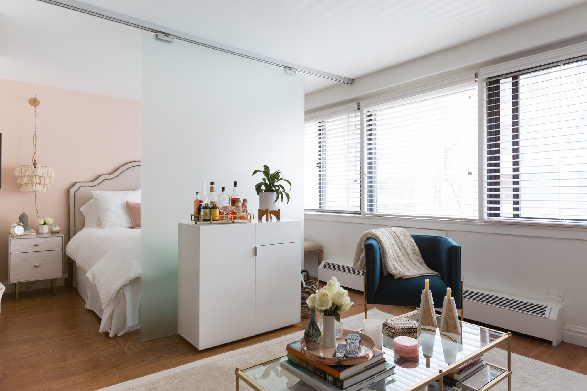 Image showcasing Minimal Simple Chic NYC Studio Apartment Makeover | Apartment Therapy